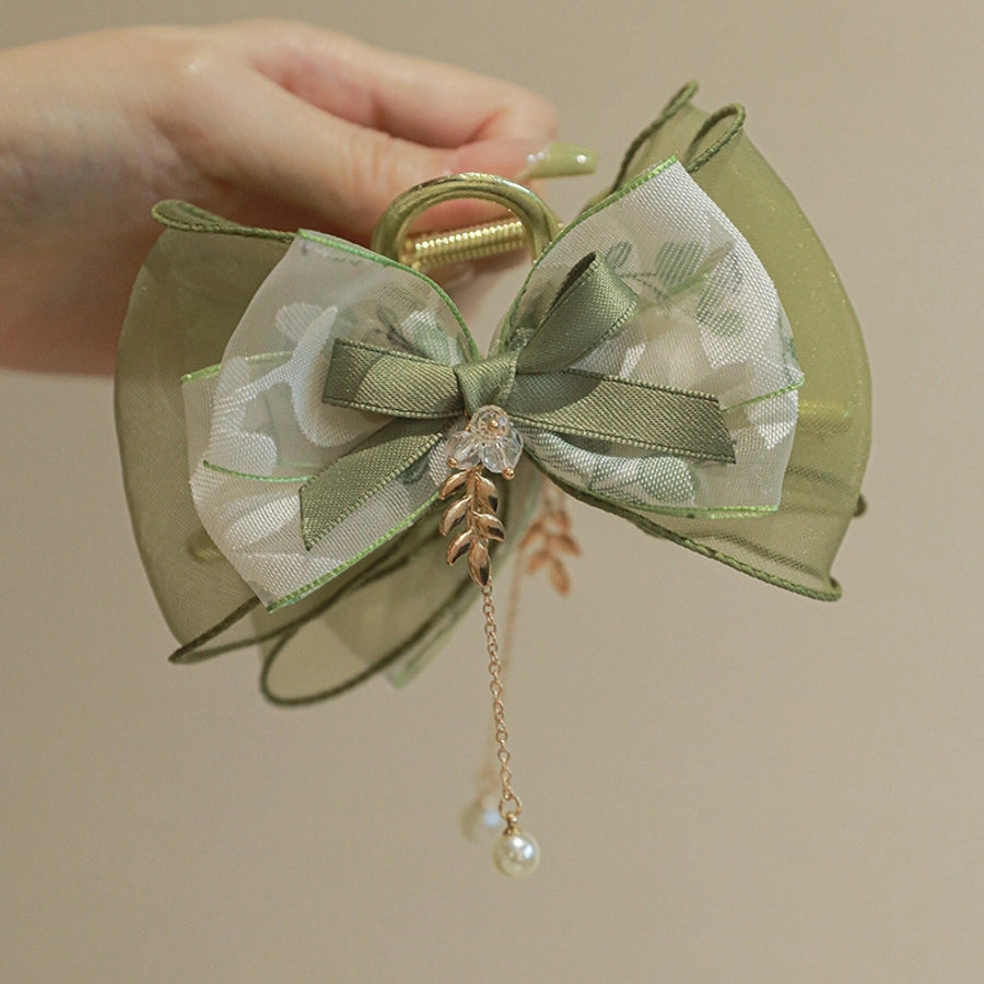 Women's Sweet Simple Style Bow Knot Cloth Hair Claws