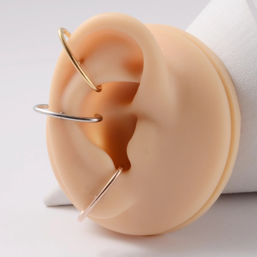 1 Piece Lip Rings Casual Elegant Vacation C Shape Arc 304 Stainless Steel 18K Gold Plated Ear Cartilage Rings & Studs