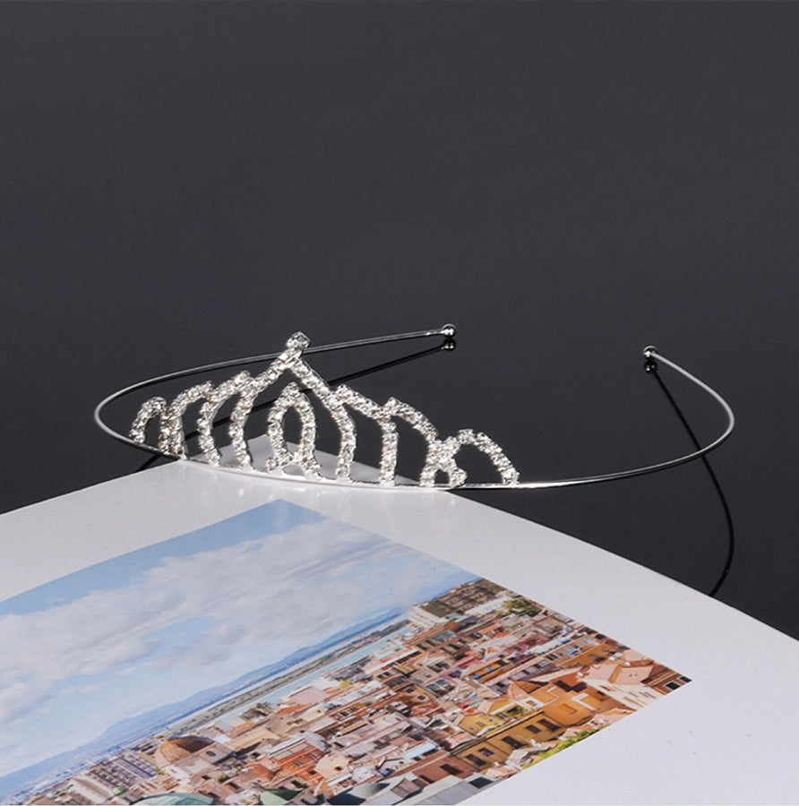 fashion claw chain welding rhinestone hairband Crown wedding bride headdress hair accessories performance birthday crown