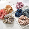 Women's Simple Style Solid Color Cloth Pearl Hair Tie