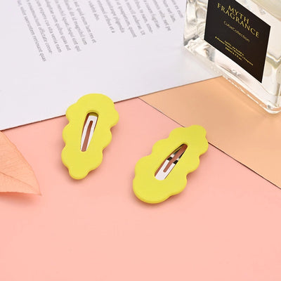 simple style solid color plastic resin hair clip 1 piece