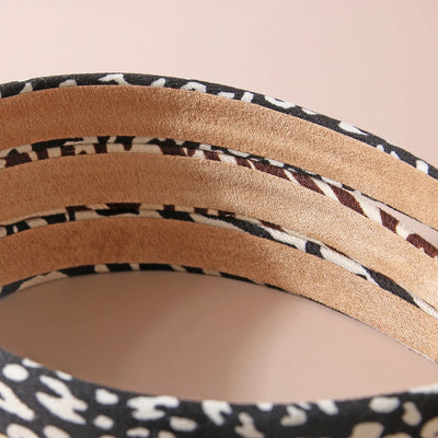 Guanyang  Zebra Print Leopard Print Headband  Retro Sponge Face Washing Pressure Hairband Simple Fashion Headband Hair Accessories