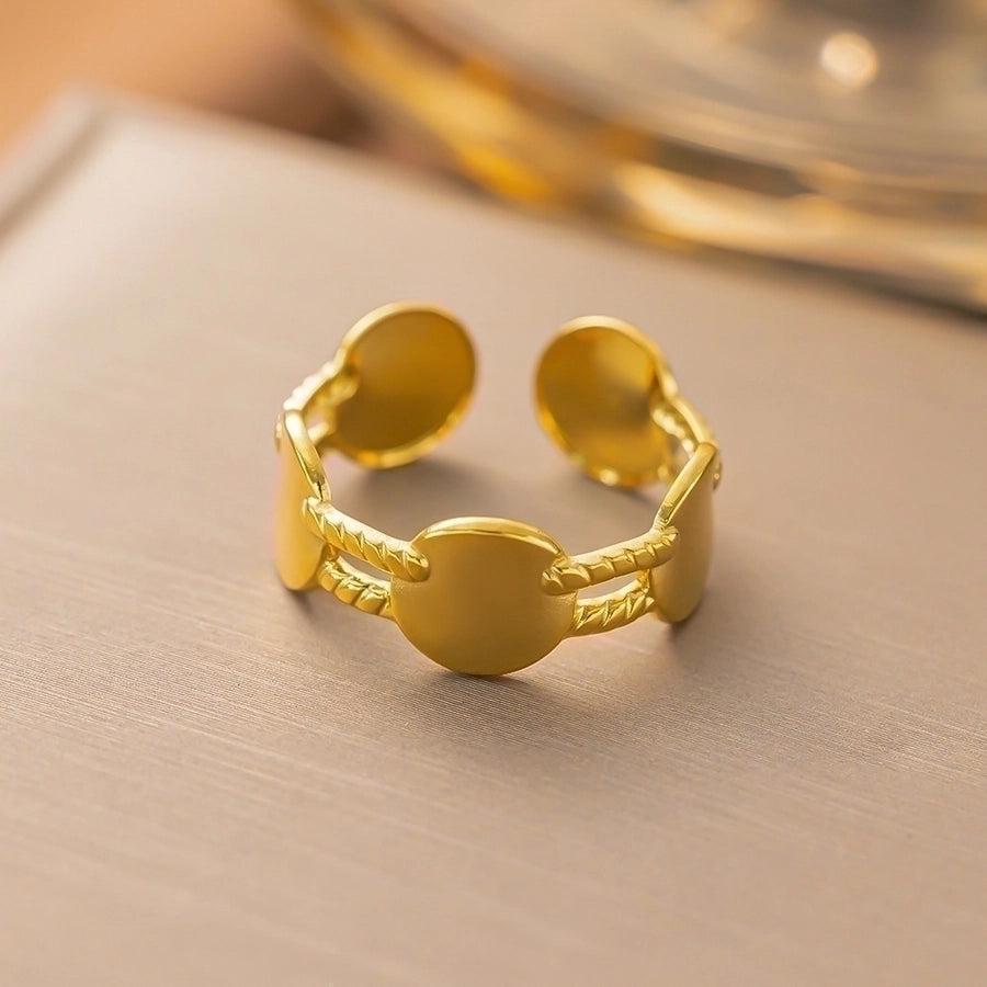 Jewelry Simple Style Solid Color Titanium Steel Plating Rings