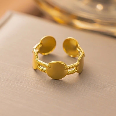 Jewelry Simple Style Solid Color Titanium Steel Plating Rings