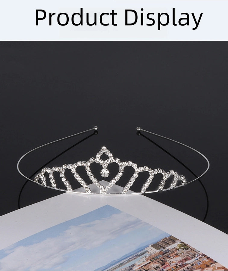 fashion claw chain welding rhinestone hairband Crown wedding bride headdress hair accessories performance birthday crown