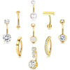 1 Piece 1 Set Belly Rings Simple Style Geometric Heart Shape 316 Stainless Steel  Plating