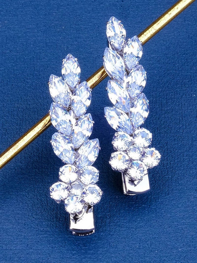 women's elegant sweet solid color alloy plating inlay rhinestones hair clip