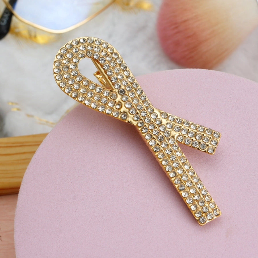 fairy style bow knot metal inlay rhinestones pearl hair clip 1 piece