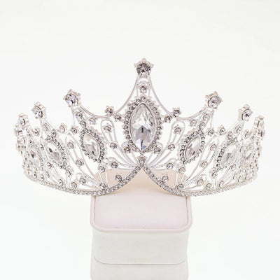 Women's Elegant Lady Streetwear Crown Alloy Inlay Artificial Crystal Rhinestones Crown