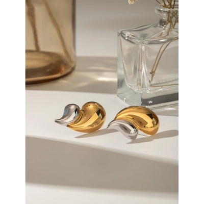 1 Pair Simple Style Classic Style Water Droplets 304 Stainless Steel Ear Studs