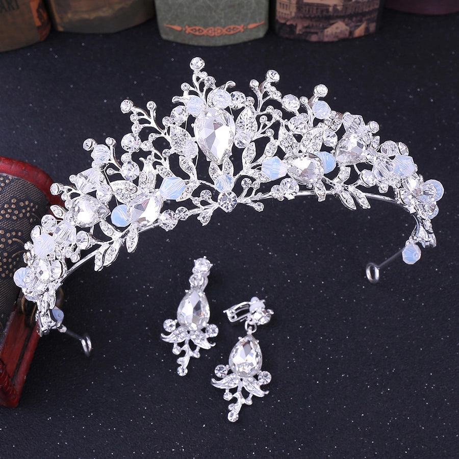 fashion crown alloy inlay crystal rhinestones crown 1 set