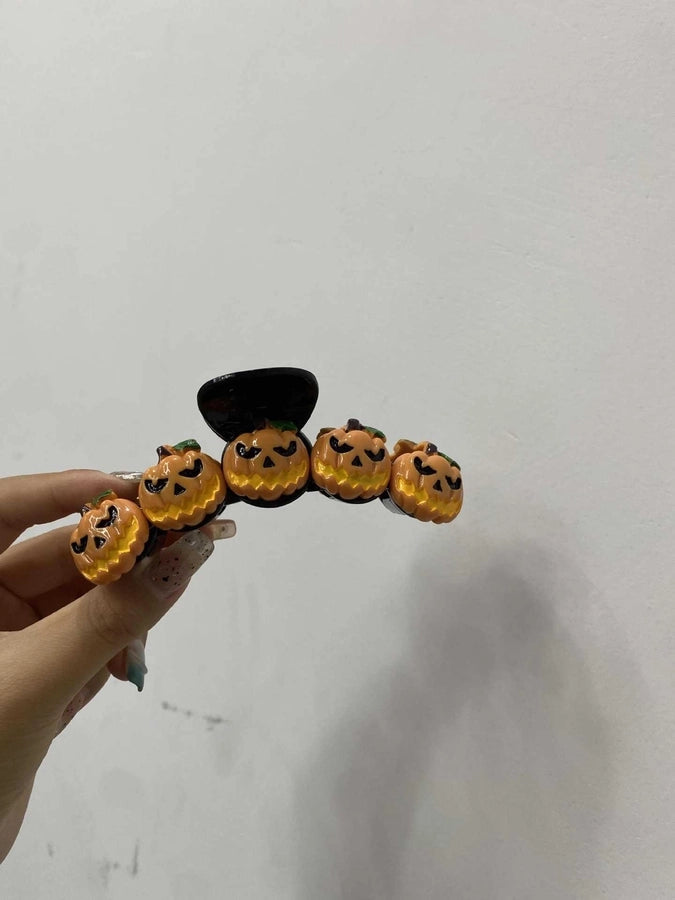 Halloween Women's Pumpkin Plastic Hair Claws