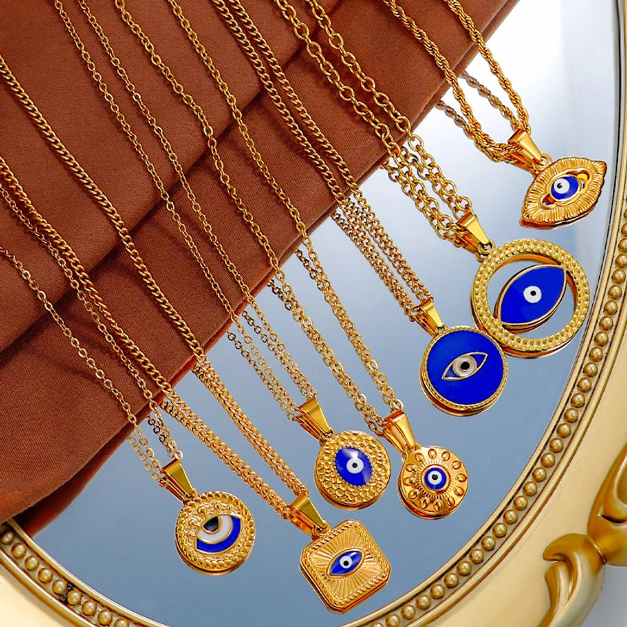 Jewelry Vintage Style Classic Style Devil's Eye 304 Stainless Steel Plating