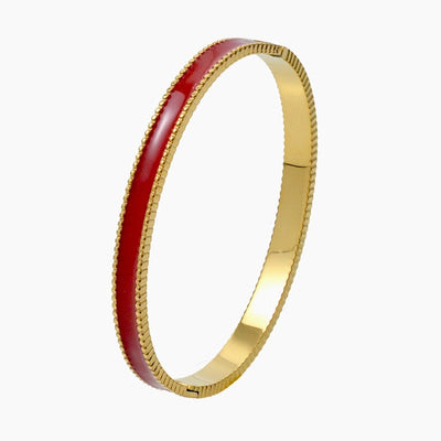 Nordic Style Luxurious Artistic Colorful Titanium Steel Gold Plated Titanium Steel Bangle In Bulk