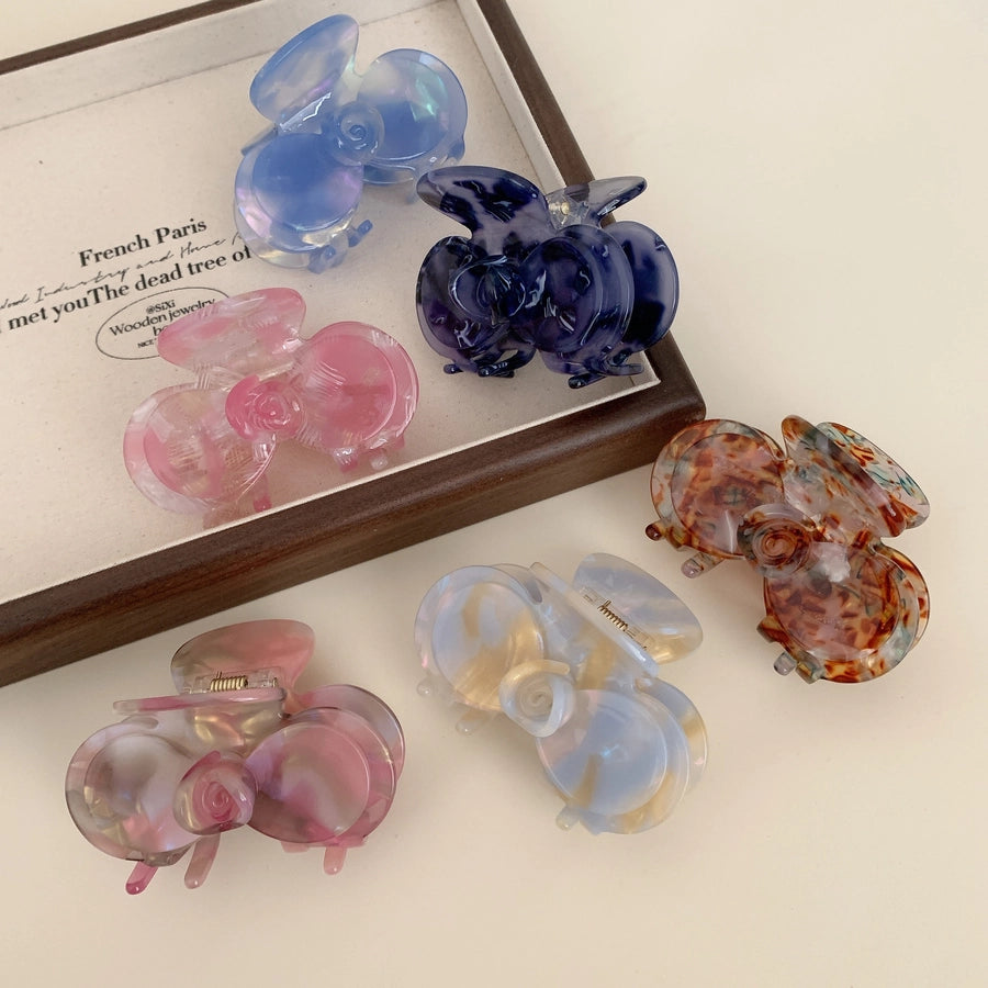 Women's Sweet Simple Style Flower Acetic acid sheets Hair Claws