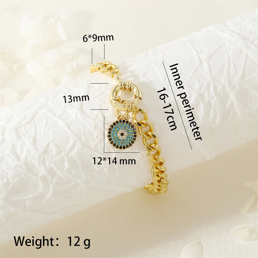 Jewelry Hip-Hop Eye Copper Zircon Inlay Bracelets Necklace