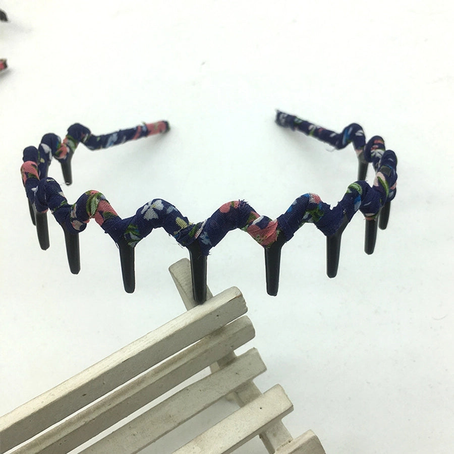 Fluffy Fabric Winding Toothed Hair Band Women's Hair Accessories Headwear Wave Headband Small Accessories Hair Bundles