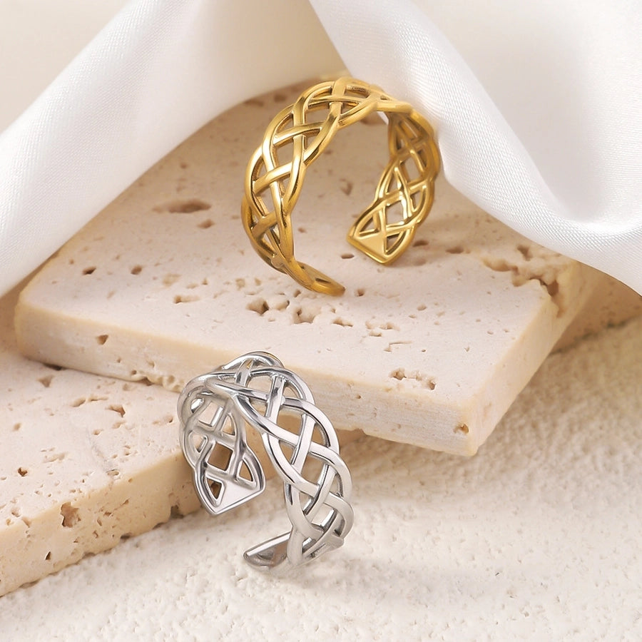 Jewelry Elegant Geometric Simple Titanium Steel Open Rings