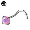 1 Piece Nose Rings & Studs Casual Vacation Round G23 Titanium Alloy Opal Zircon Nose Rings & Studs