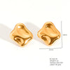 1 Pair Casual Simple Style Classic Style Geometric Square 304 Stainless Steel 18K Gold Plated Imitation Gold  Ear Studs