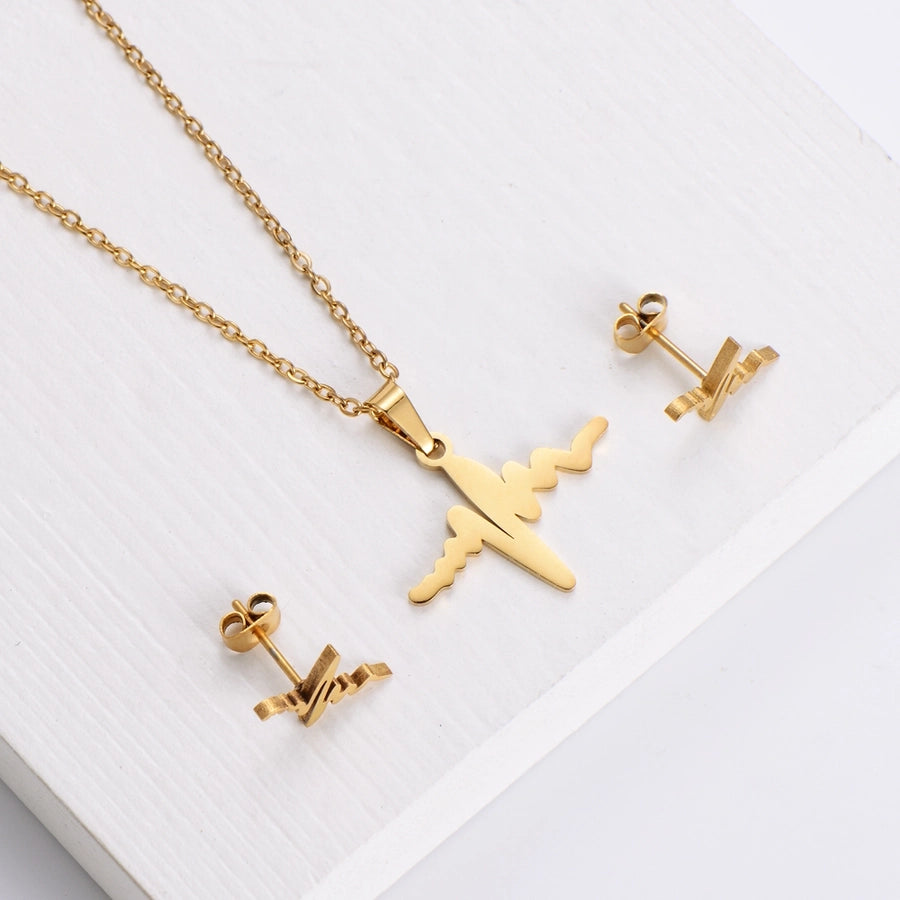 Jewelry Simple Style Classic Style Infinity Dollars Butterfly 304 Stainless Steel Jewelry Set