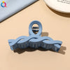 fashion solid color plastic metal hair claws 1 piece