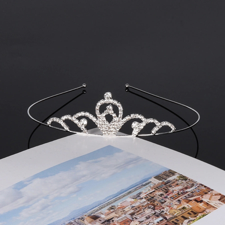 fashion claw chain welding rhinestone hairband Crown wedding bride headdress hair accessories performance birthday crown