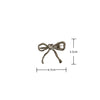 Women's IG Style Sweet Heart Shape Bow Knot Metal Hollow Out Inlay Rhinestones Hair Clip