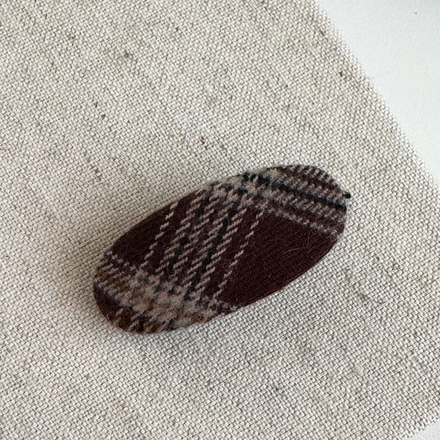 Women's IG Style Korean Style Plaid Cloth Hair Clip