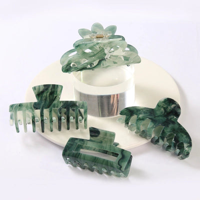 simple style geometric color block acetic acid sheets hair clip 1 piece