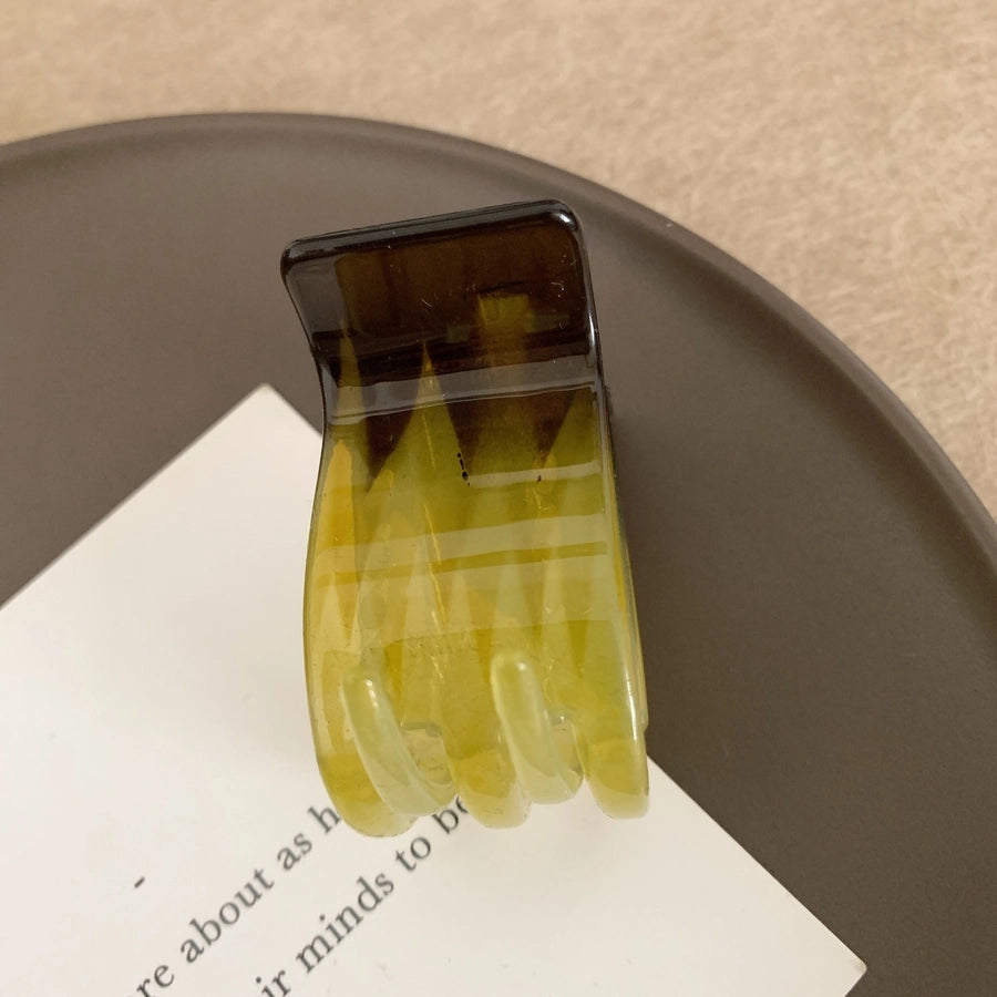 women's simple style color block plastic hair claws