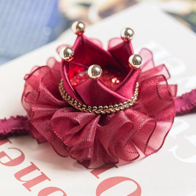 Girl'S Simple Style Classic Style Flower Cloth Sequins Hair Tie