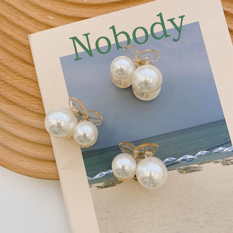 korean fashion style pearl hairpin big hair grabbing clip plate hair ponytail small hair claw