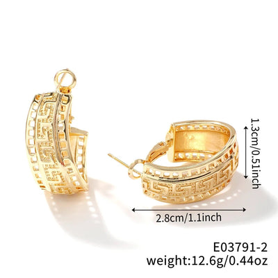 1 Pair Elegant Lady Shiny Geometric Inlay Copper Zircon K Gold Plated Rhodium Plated Earrings