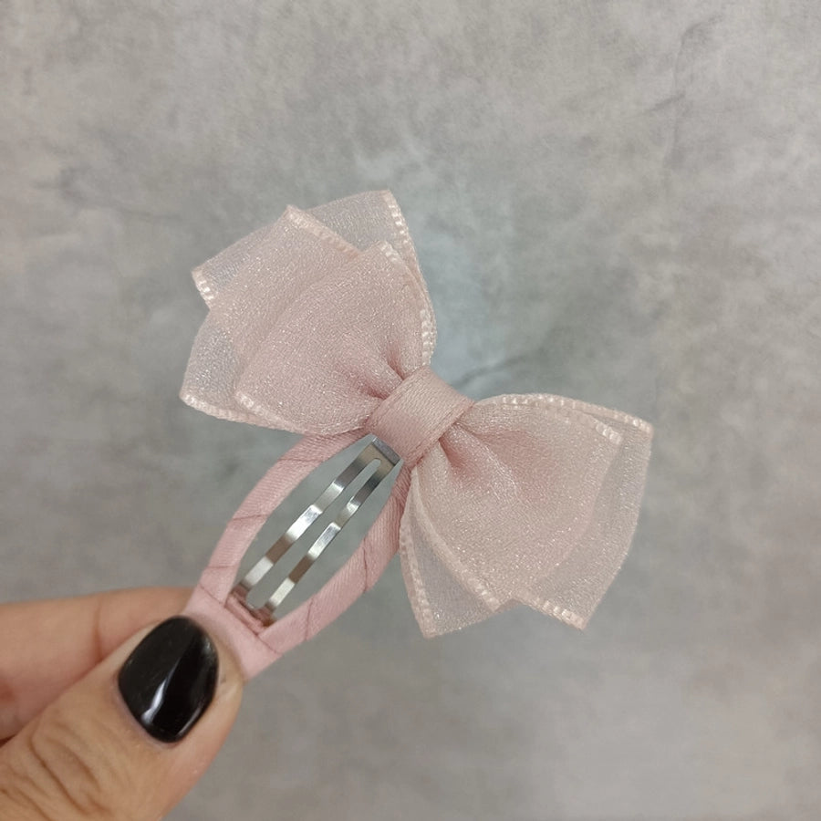 Kid'S Sweet Bow Knot Silk yarn Hair Clip
