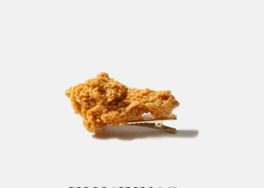 women's funny food mixed materials handmade metal hair clip