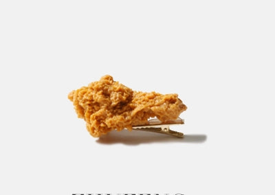 women's funny food mixed materials handmade metal hair clip