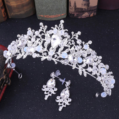 fashion crown alloy inlay crystal rhinestones crown 1 set