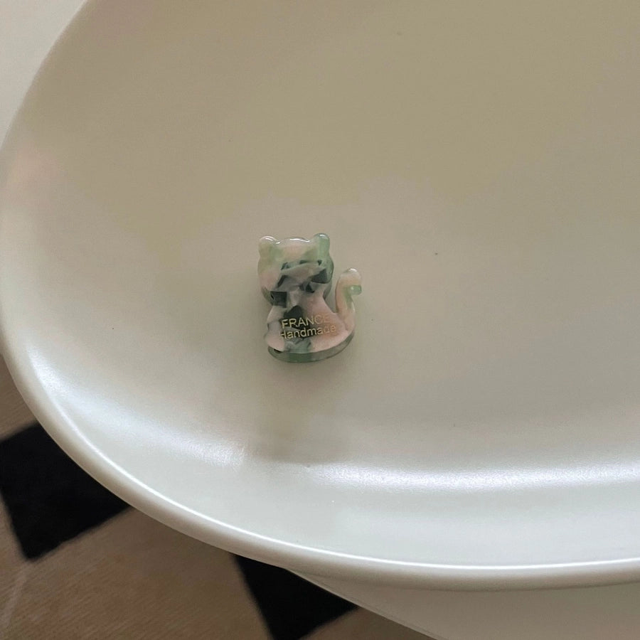 women's retro lady color block arylic hair clip