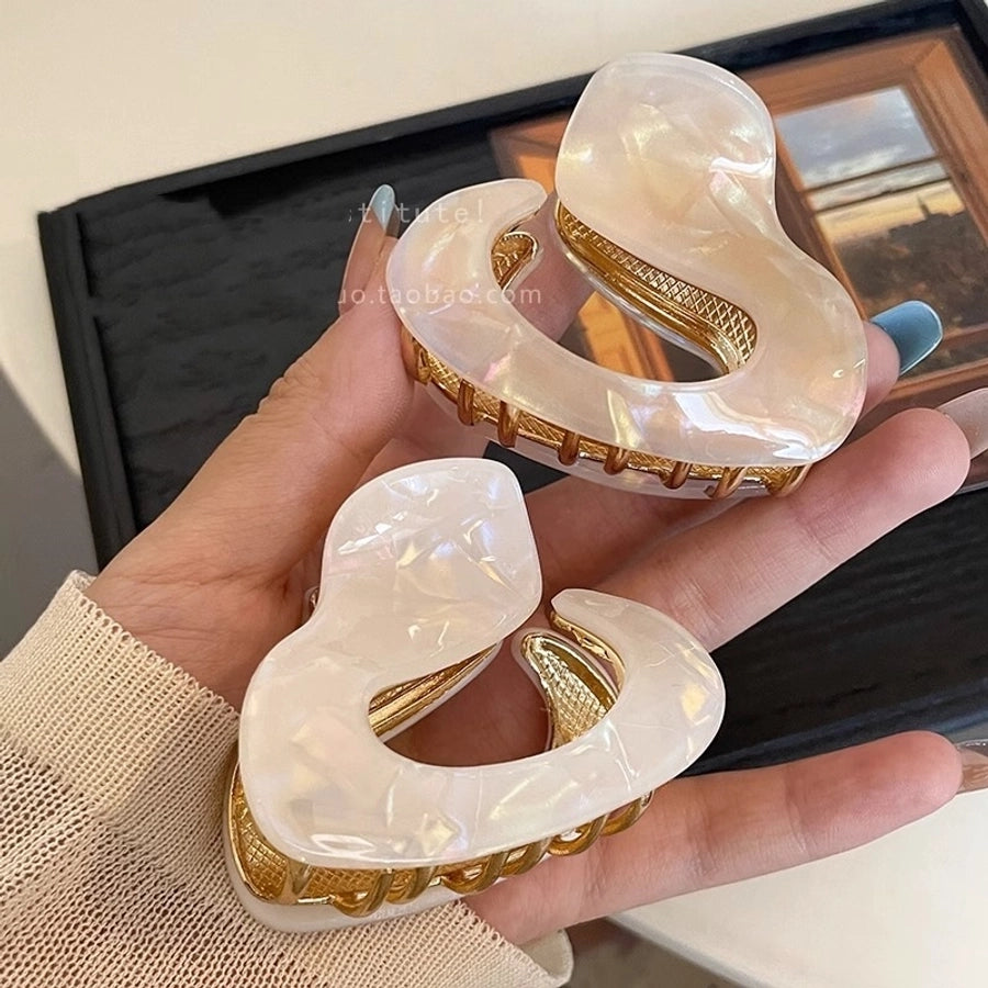 women's elegant retro solid color acetic acid sheets hair claws