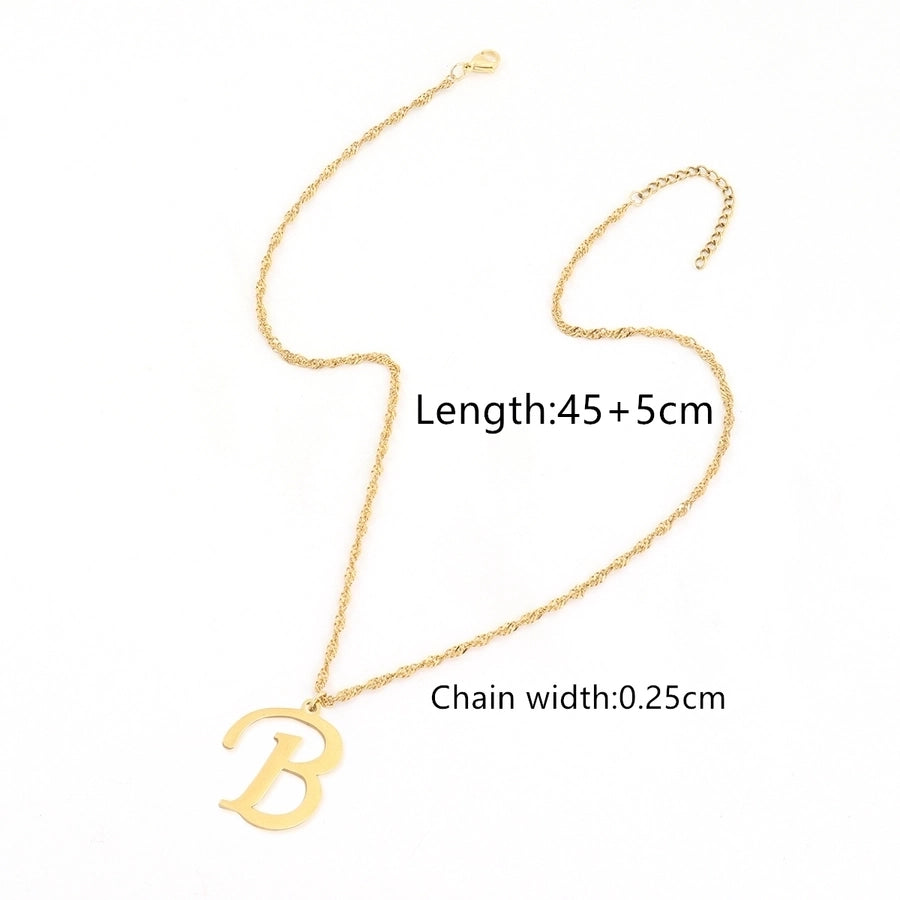 Jewelry Elegant Simple Style Classic Style Letter 201 Stainless Steel 304 Stainless Steel Pendant Necklace