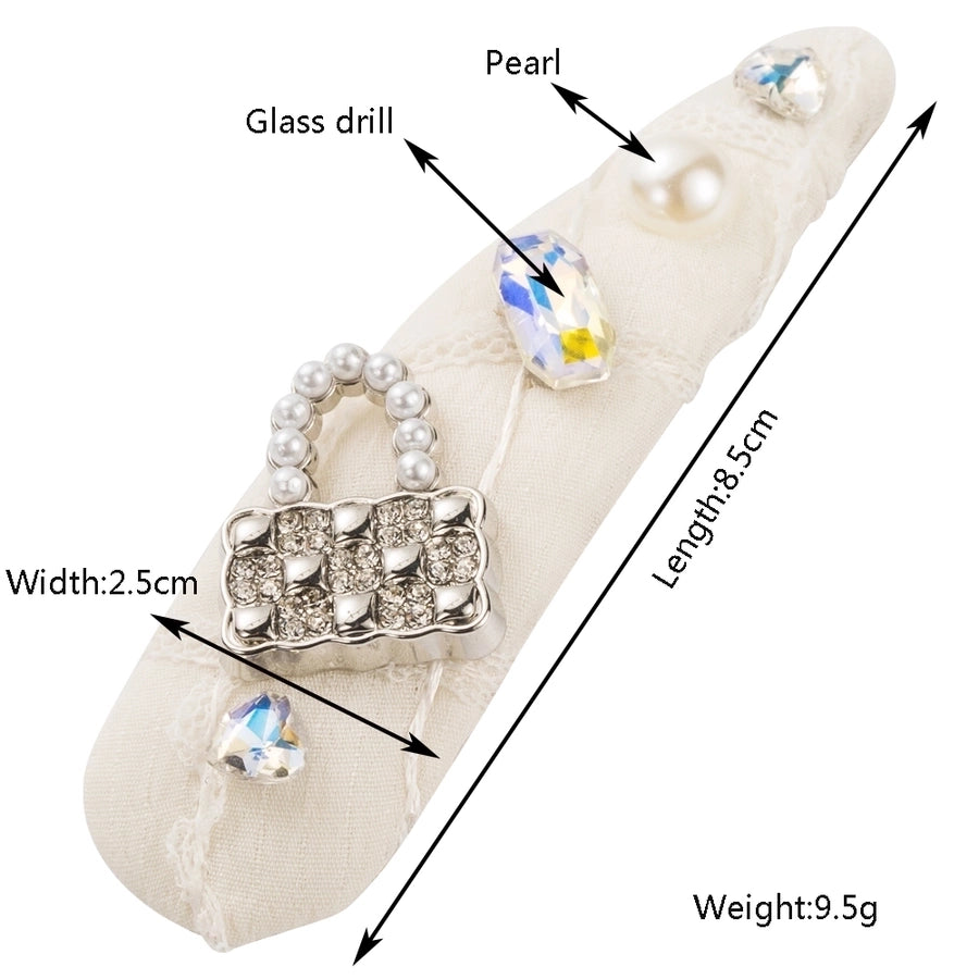 Women's Casual Vacation Classic Style Color Block Alloy Cloth Inlay Rhinestones Glass Pearl Hair Clip