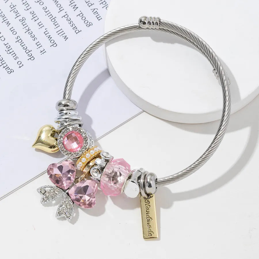 Elegant Butterfly 304 Stainless Steel Alloy Bangle In Bulk