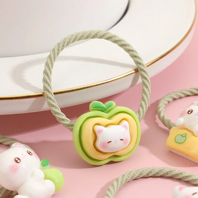 Kid'S Cartoon Style Cute Cat Resin Hair Tie