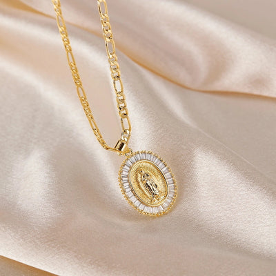 Jewelry French Style Simple Style Geometric Copper 14K Gold Plated Pendant Necklace