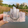 retro moon crystal plating hair clip 1 pair