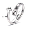 Jewelry Elegant Simple Style Letter 304 Stainless Steel Open Rings