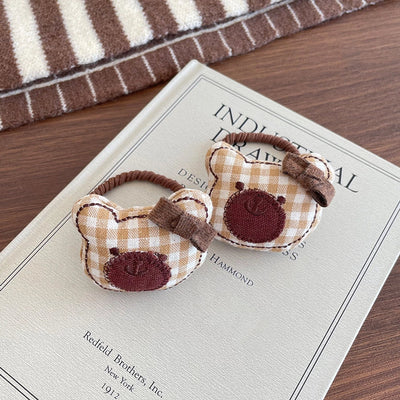 Cute Women's Girl'S Bear Cloth Hair Tie