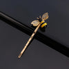 sweet bee metal rhinestone hair clip 1 piece