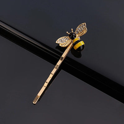sweet bee metal rhinestone hair clip 1 piece